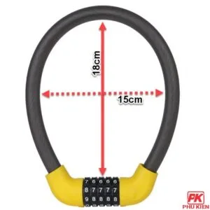 Khóa dây 5 số chống trộm xe đạp, xe máy an toàn