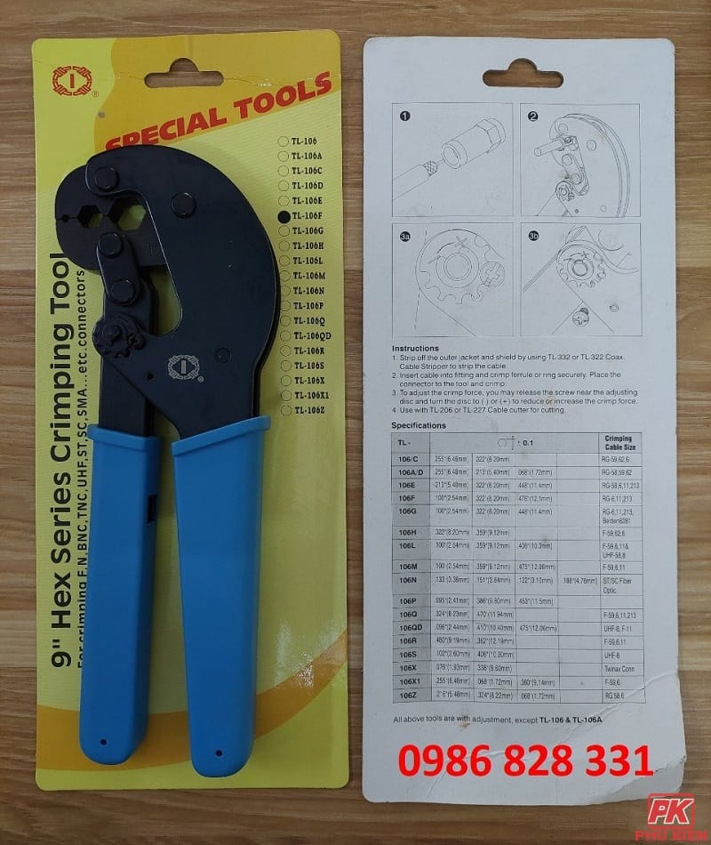 Kìm bấm cáp đồng trục Talon TL-106F 4 Kìm bấm cáp đồng trục Talon TL-106F - Ảnh 4