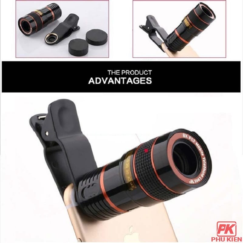 Len zoom 8X cho Điện thoại