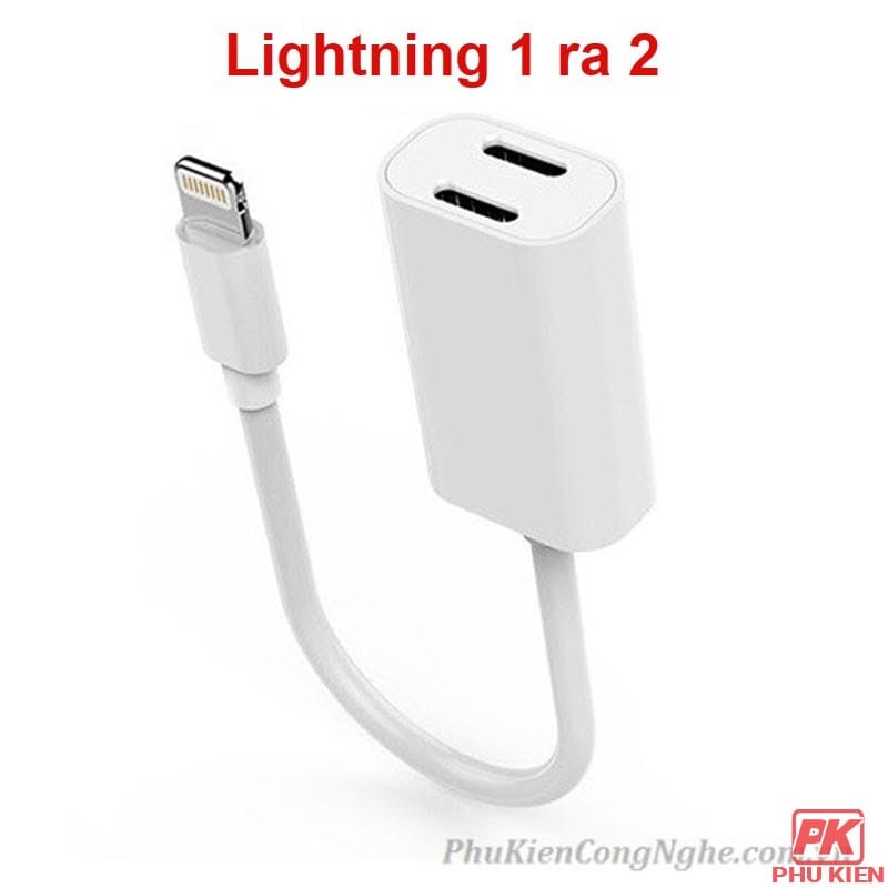 Cáp chia Lightning 1 ra 2 cho Iphone 1 Cáp chia Lightning 1 ra 2 cho Iphone