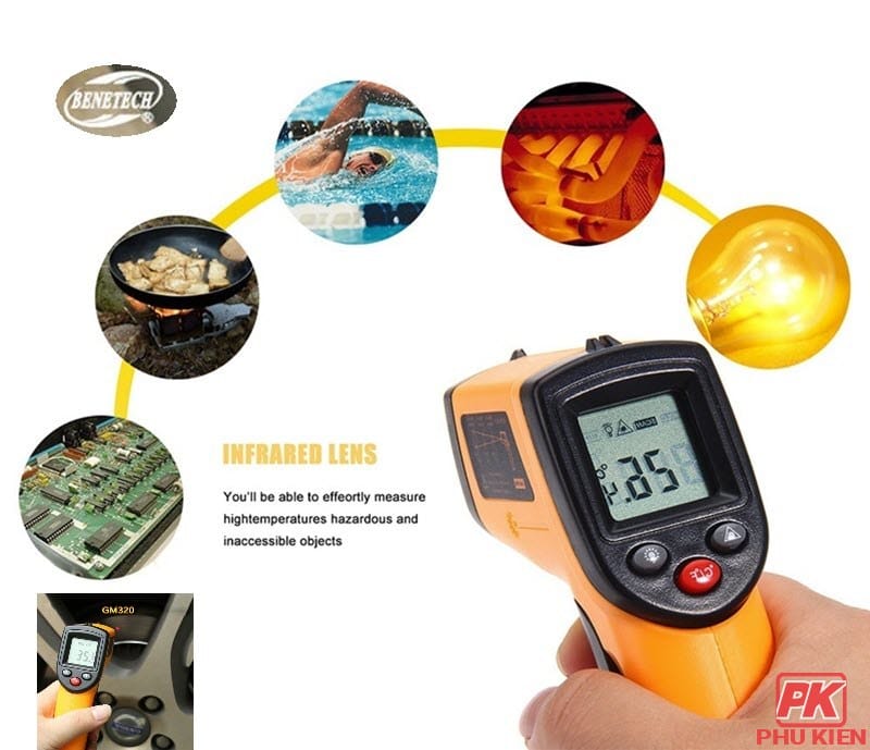Máy đo nhiệt độ hồng ngoại Benetech GM320 Máy đo nhiệt độ hồng ngoại Benetech GM320