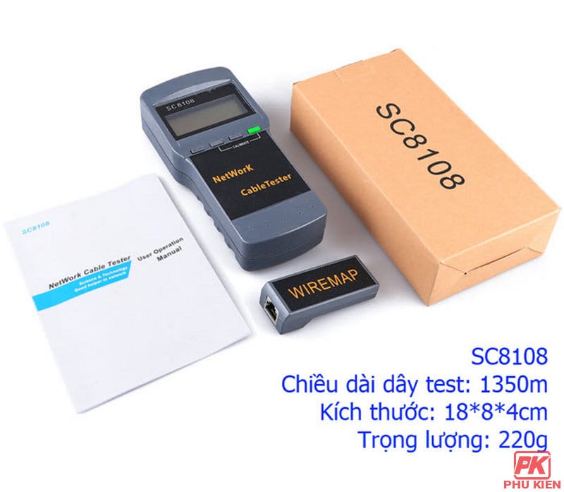 Máy test mạng SC8108 đo chiều dài cáp mạng Máy test mạng SC8108 đo chiều dài cáp mạng