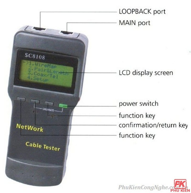Máy test mạng SC8108 đo chiều dài cáp mạng 4 Máy test mạng SC8108 đo chiều dài cáp mạng - Ảnh 4