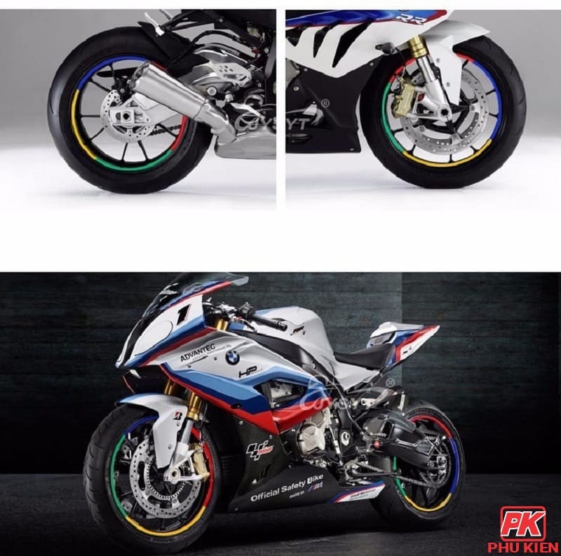 Miếng dán phản quang vành Xe 4 Miếng dán phản quang vành Xe