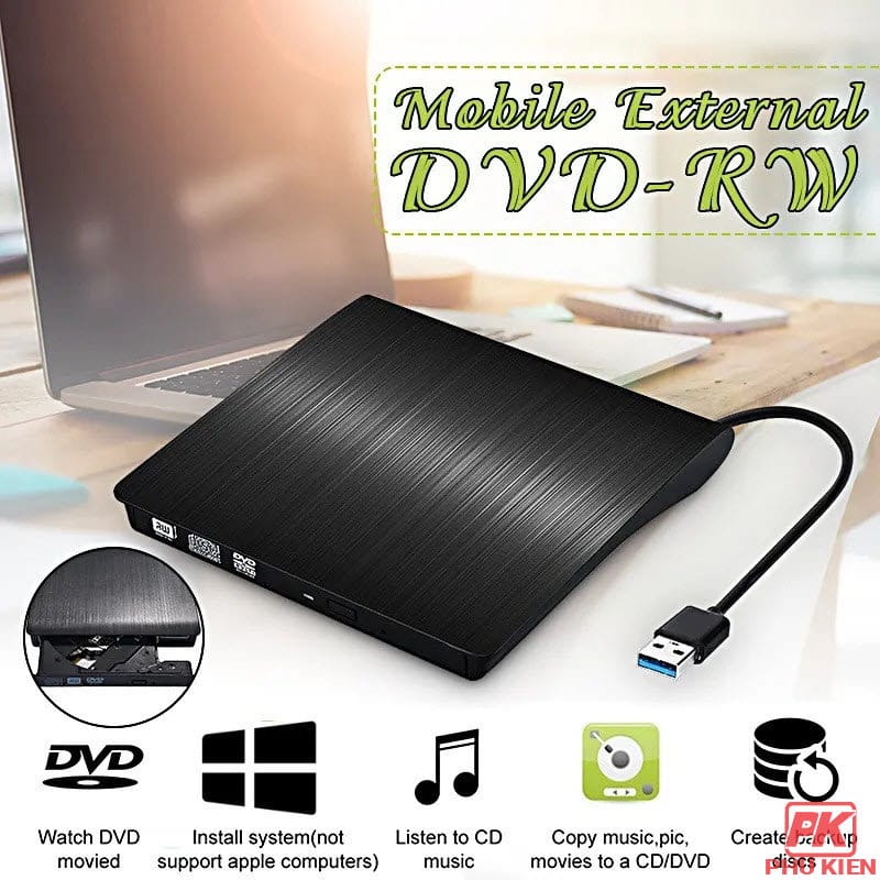 Ổ ghi DVD RW USB 3.0 gắn ngoài cho PC Laptop Ổ ghi DVD RW USB 3.0 gắn ngoài cho PC Laptop
