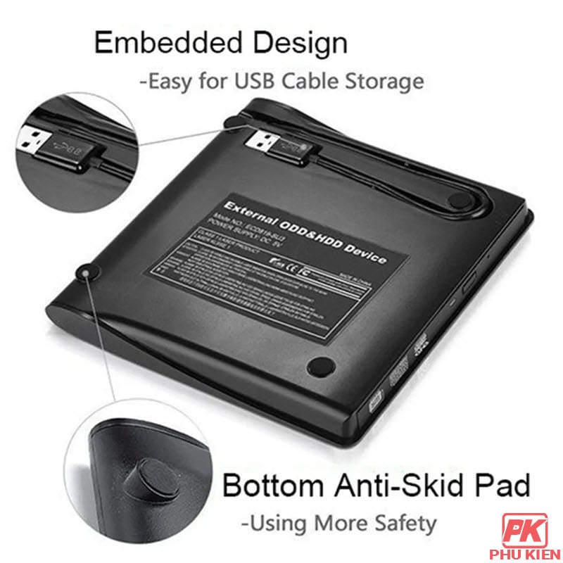 Ổ ghi DVD RW USB 3.0 gắn ngoài cho PC Laptop 3 Ổ ghi DVD RW USB 3.0 gắn ngoài cho PC Laptop - Ảnh 3