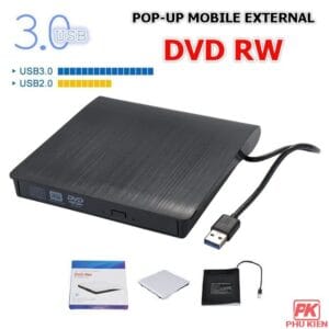 Ổ ghi DVD RW USB 3.0 gắn ngoài cho PC Laptop