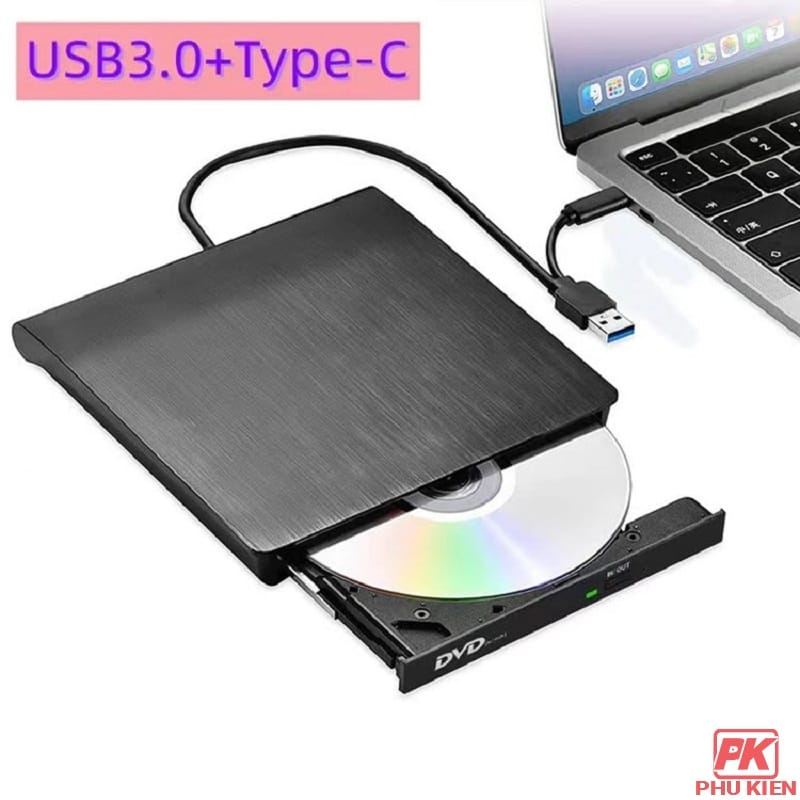 Ổ ghi DVD RW USB 3.0 và Type-C gắn ngoài cho PC Laptop 3 Ổ ghi DVD RW USB 3.0 và Type-C gắn ngoài cho PC Laptop - Ảnh 3
