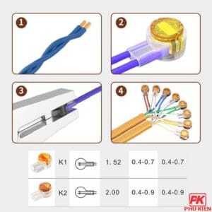 Rệp K2 Nối Cáp Mạng, Rệp nối cáp điện thoại
