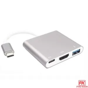 Cáp chuyển USB Type C sang HDMI + USB 3.0