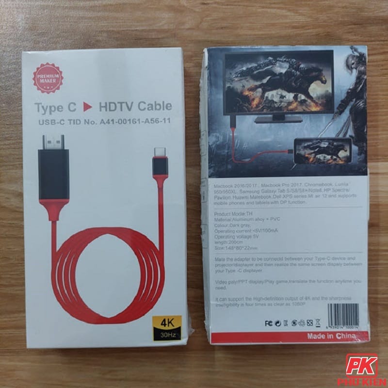 Cáp USB Type-C to HDMI cho Điện thoại Adroid hỗ trợ 4k Cáp USB Type-C to HDMI cho Điện thoại Adroid hỗ trợ 4k