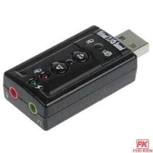 USB Sound card 7.1 có phím điều khiển
