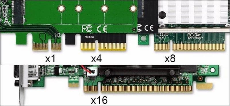 Sự khác nhau giữa PCI EXPRESS X1, X4, X8, X16