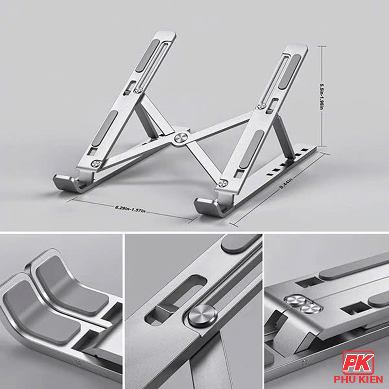 Giá đỡ Laptop dễ điều chỉnh gấp gọn bằng hợp kim nhôm 5 Giá đỡ Laptop dễ điều chỉnh gấp gọn bằng hợp kim nhôm